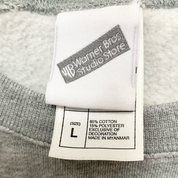 Vintage Taz Sweatshirt Y2K 2000 Warner Bros. Heather Grey Pullover - Large - Picture 3 of 8